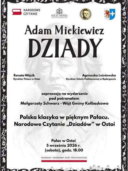 Narodowe Czytanie „Dziadów” w zabytkowym Parku Dworskim w Ostoi