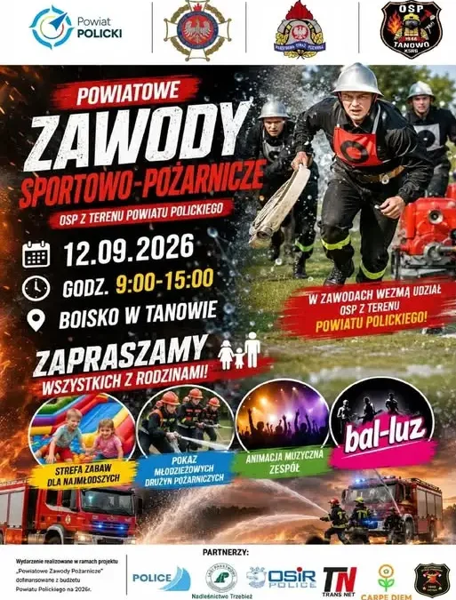 Powiatowe Zawody Sportowo-Pożarnicze w Tanowie już 12 września