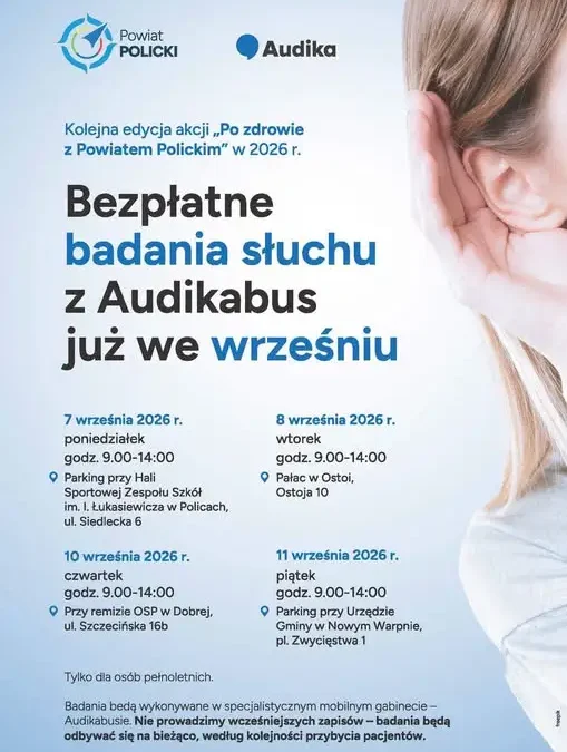 Bezpłatne badanie słuchu w Policach – skorzystaj bez zapisów