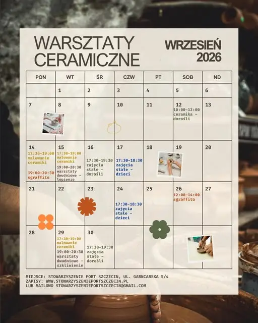 Port Ceramiki w Szczecinie startuje z wrześniowymi warsztatami – zostały ostatnie miejsca