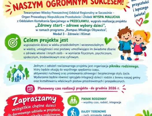 Bezpłatny projekt „Zdrowy start – zdrowe wybory dzieci” dla najmłodszych z gminy Kołbaskowo