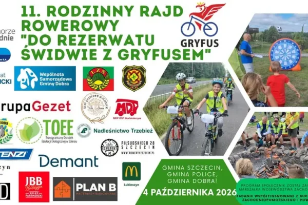 11. Rodzinny Rajd Rowerowy „Do Rezerwatu Świdwie z Gryfusem” – już w niedzielę 4 października