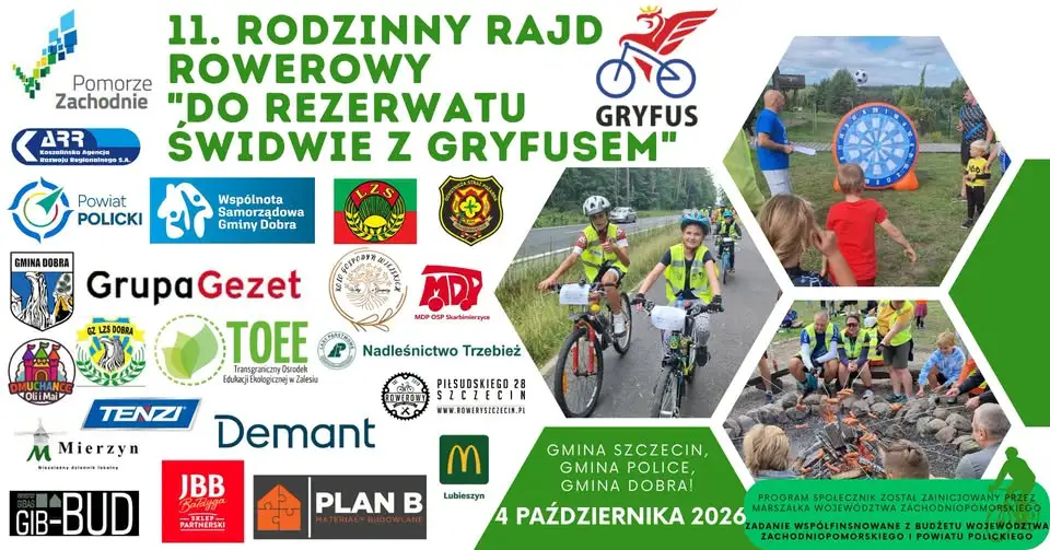 11. Rodzinny Rajd Rowerowy „Do Rezerwatu Świdwie z Gryfusem” – już w niedzielę 4 października